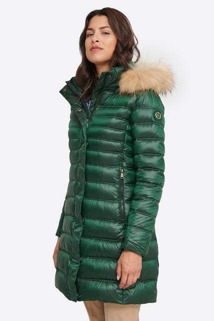 Women's down jacket ZOE Green Forest