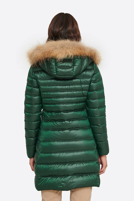 Women's down jacket ZOE Green Forest