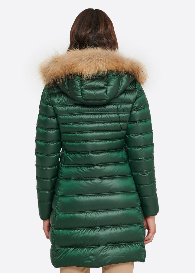 Women's down jacket ZOE Green Forest