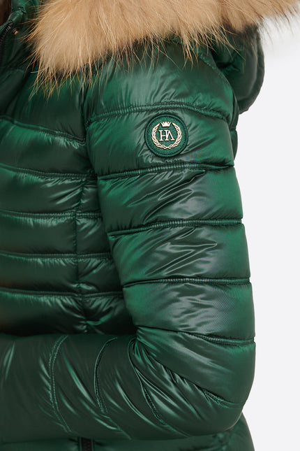 Women's down jacket ZOE Green Forest