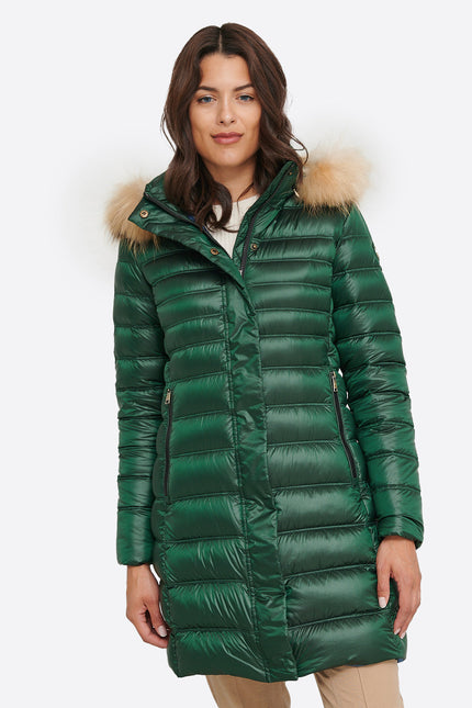 Women's down jacket ZOE Green Forest