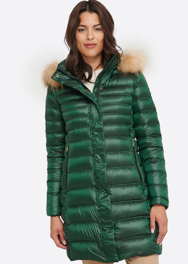 Women's down jacket ZOE Green Forest