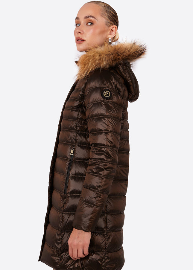 Women's down jacket ZOE Moka