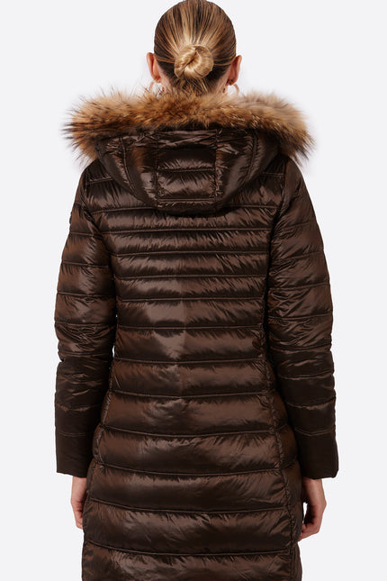 Women's down jacket ZOE Moka