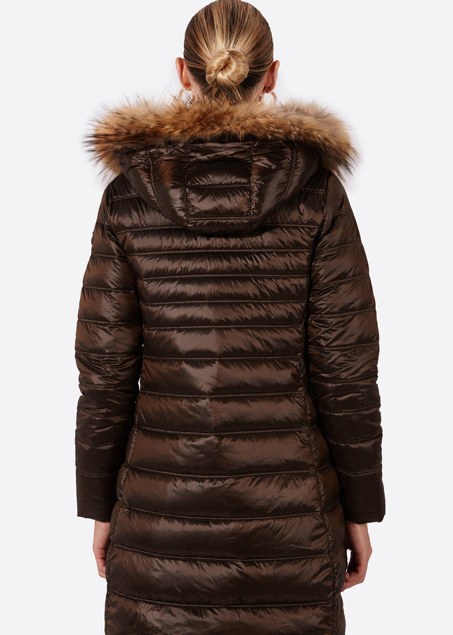 Women's down jacket ZOE Moka