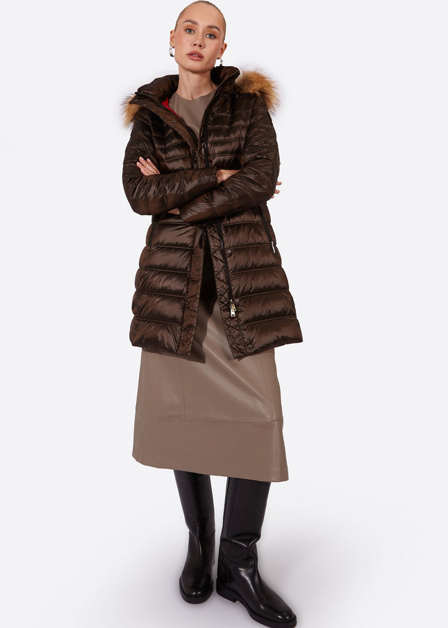 Women's down jacket ZOE Moka