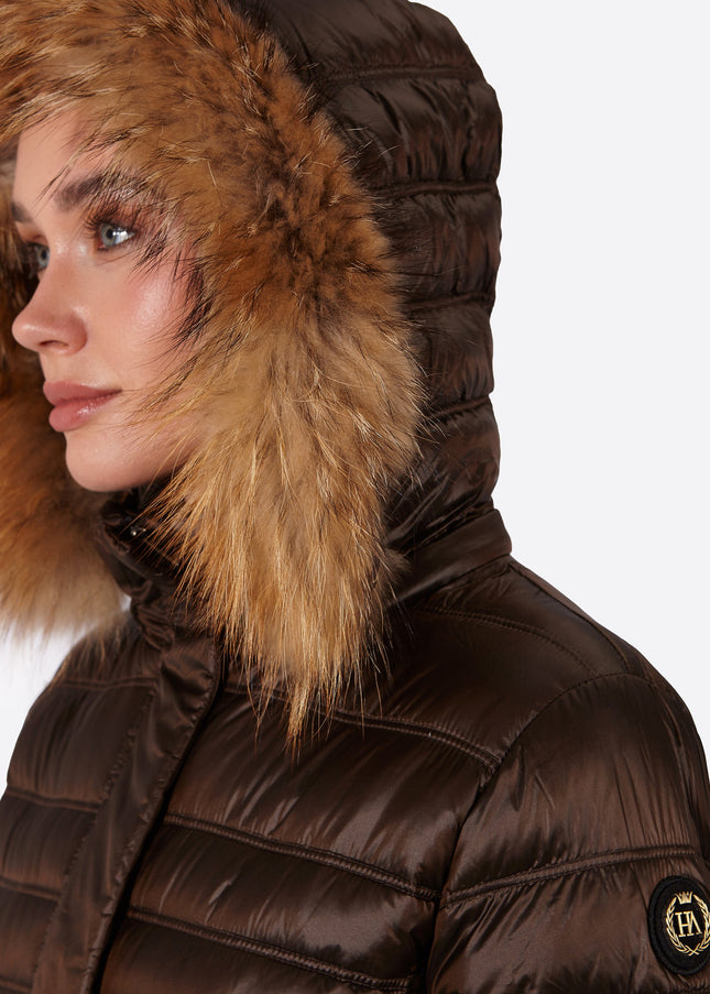 Women's down jacket ZOE Moka