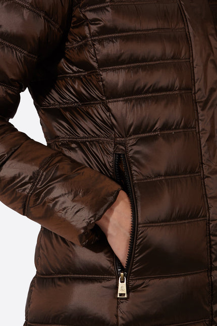 Women's down jacket ZOE Moka