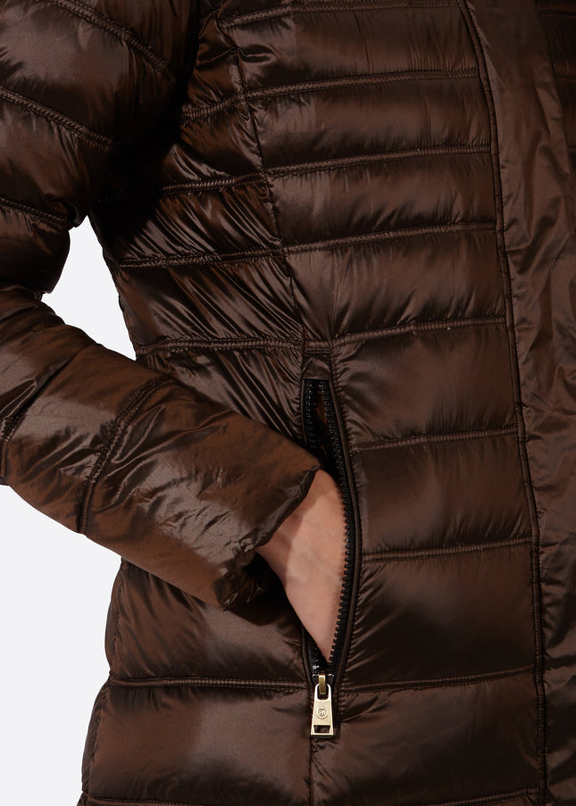 Women's down jacket ZOE Moka