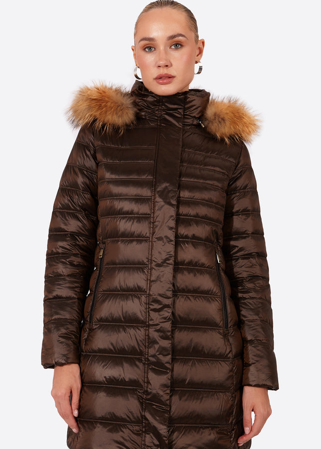 Women's down jacket ZOE Moka