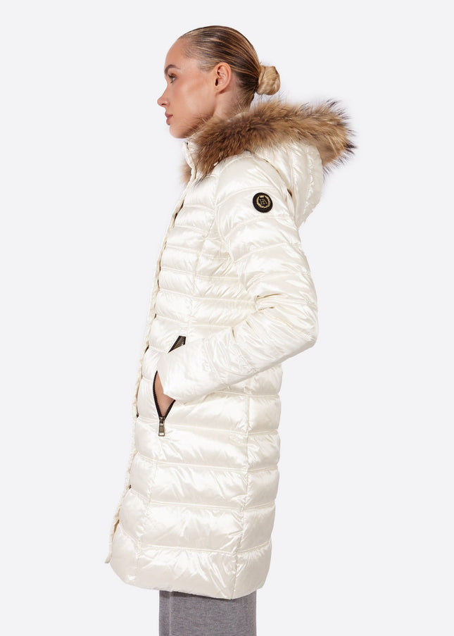 Women's down jacket ZOE Nacre