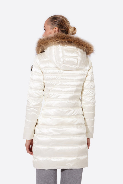 Women's down jacket ZOE Nacre