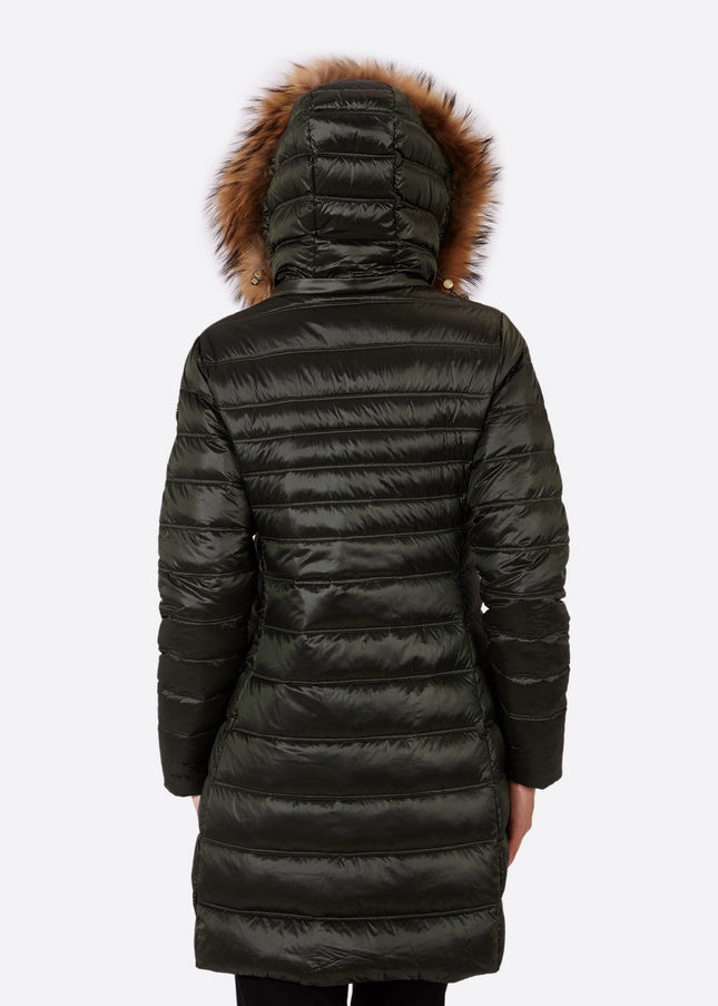 Women's down jacket ZOE Royal Green