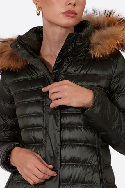 Women's down jacket ZOE Royal Green