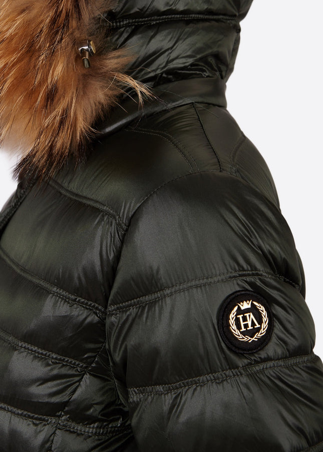 Women's down jacket ZOE Royal Green