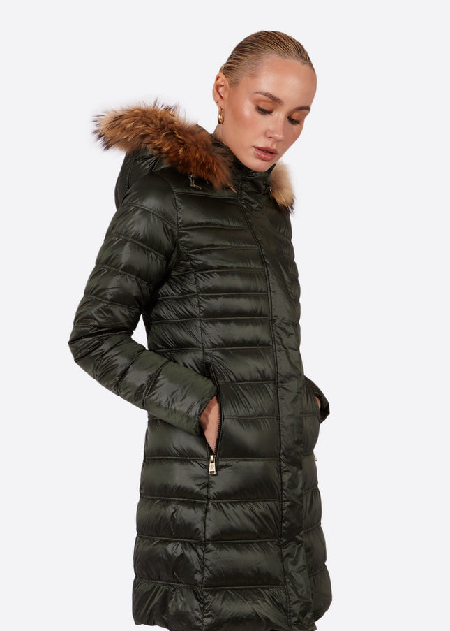 Women's down jacket ZOE Royal Green