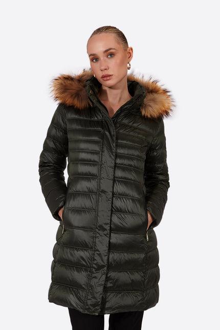 Women's down jacket ZOE Royal Green