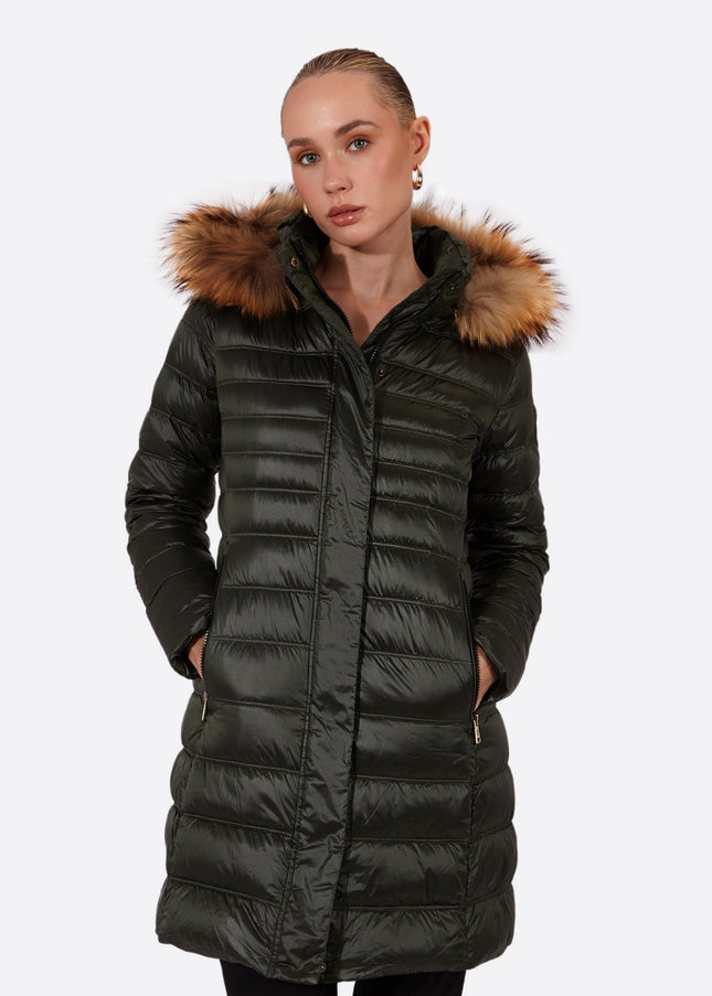 Women's down jacket ZOE Royal Green