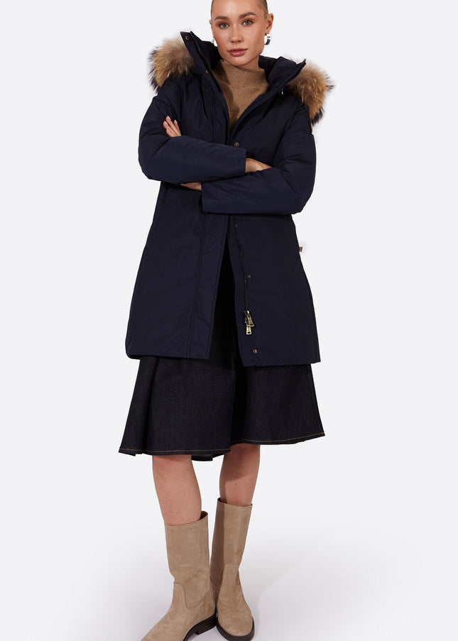 Women's parka SNOWFALL Navy-1