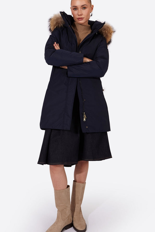 Women's parka SNOWFALL Navy-1