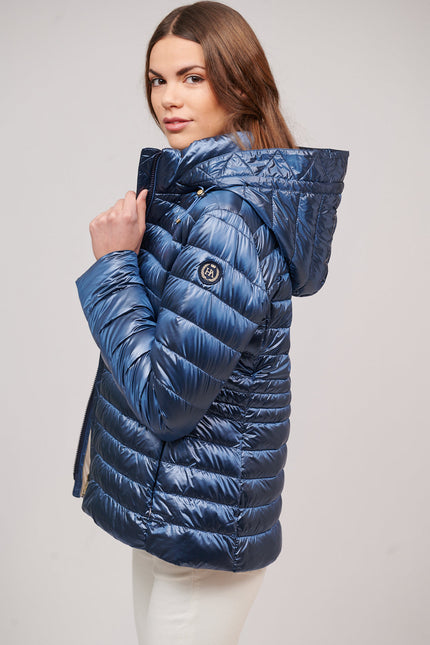 Women's short down jacket HALLEY Azul