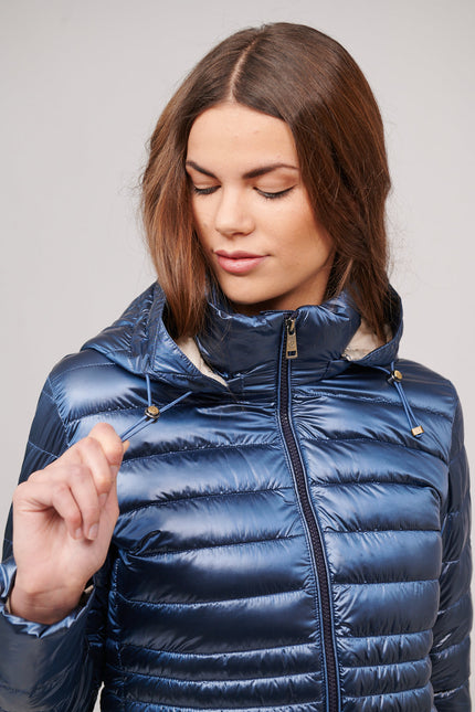 Women's short down jacket HALLEY Azul