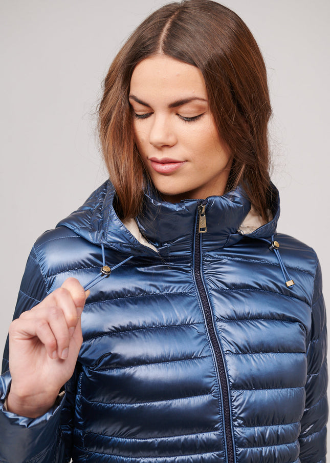 Women's short down jacket HALLEY Azul