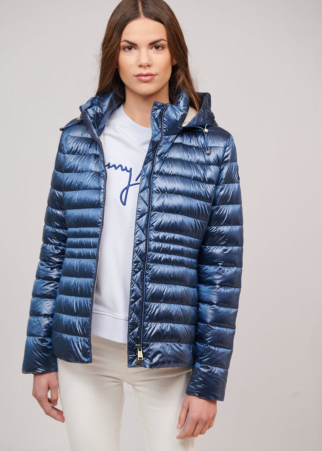 Women's short down jacket HALLEY Azul