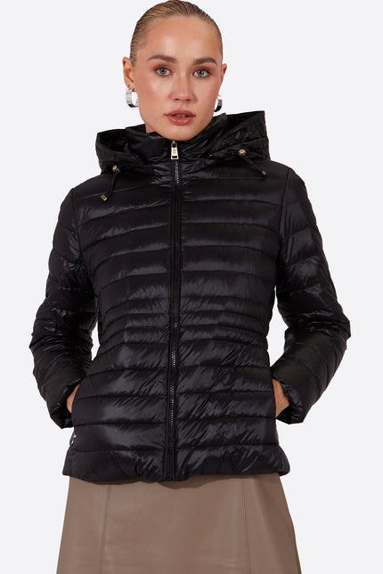 Women's short down jacket HALLEY Black