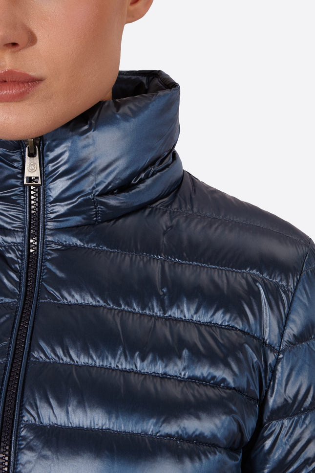 Women's short down jacket HALLEY COBALT