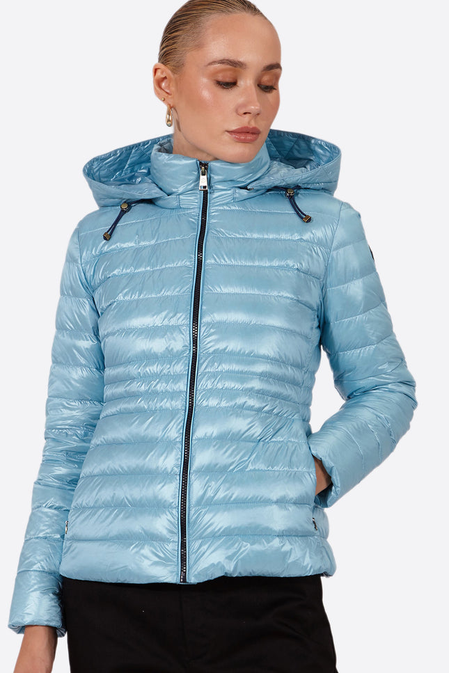 Women's short down jacket HALLEY CRYSTAL BLUE