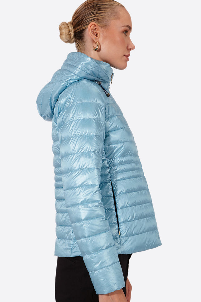 Women's short down jacket HALLEY CRYSTAL BLUE