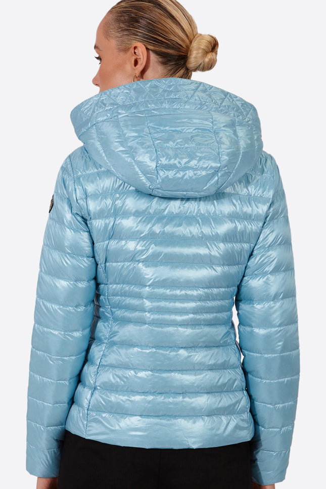 Women's short down jacket HALLEY CRYSTAL BLUE