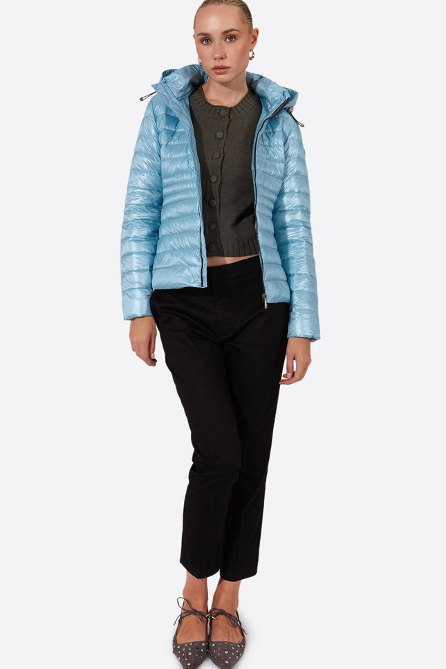 Women's short down jacket HALLEY CRYSTAL BLUE