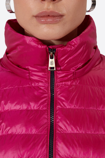 Women's short down jacket HALLEY Cardinal Pink