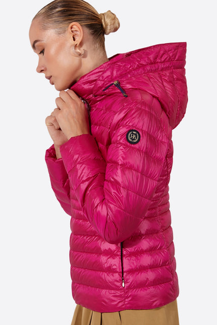 Women's short down jacket HALLEY Cardinal Pink