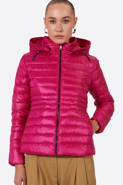 Women's short down jacket HALLEY Cardinal Pink