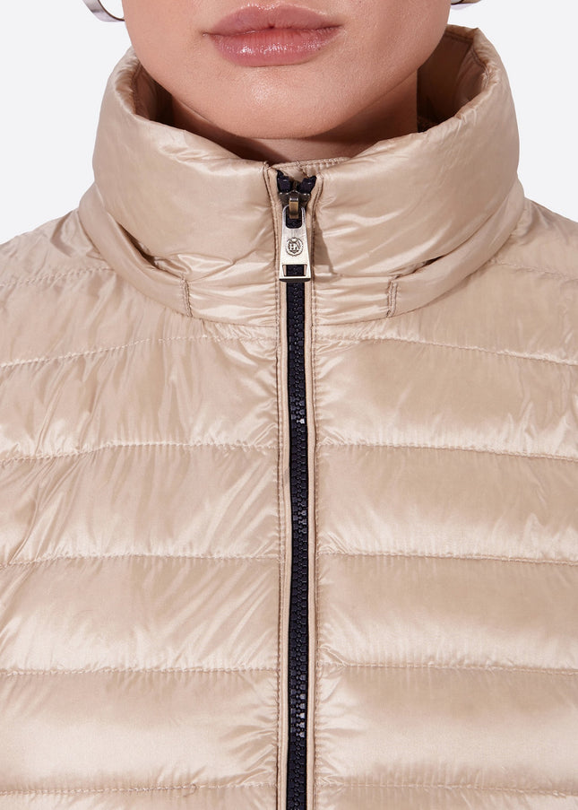 Women's short down jacket HALLEY Champagne