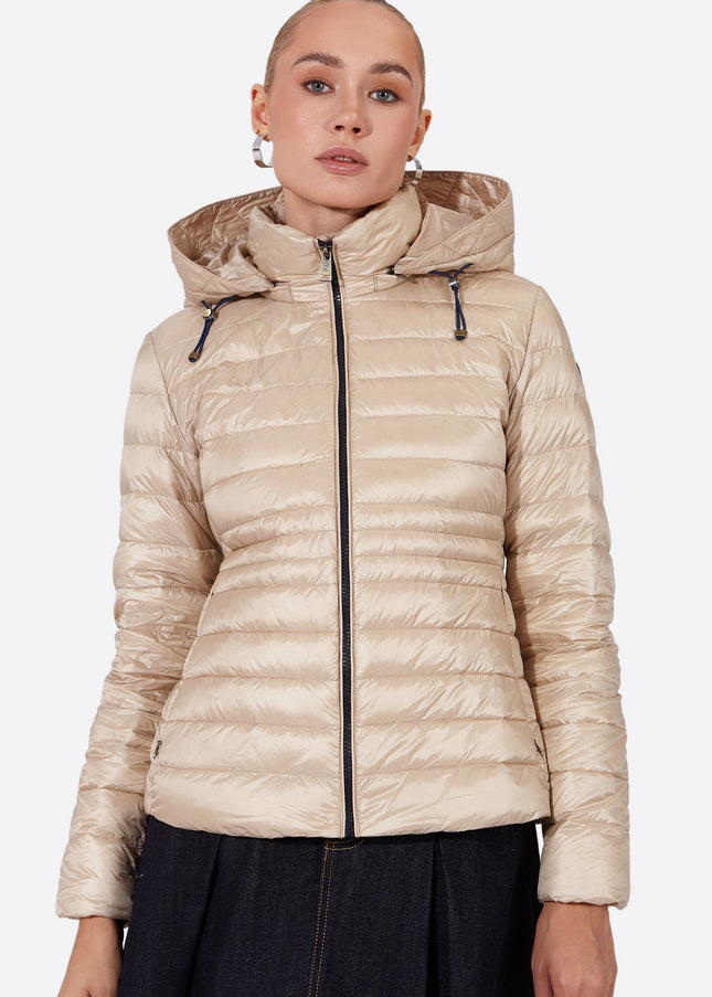 Women's short down jacket HALLEY Champagne