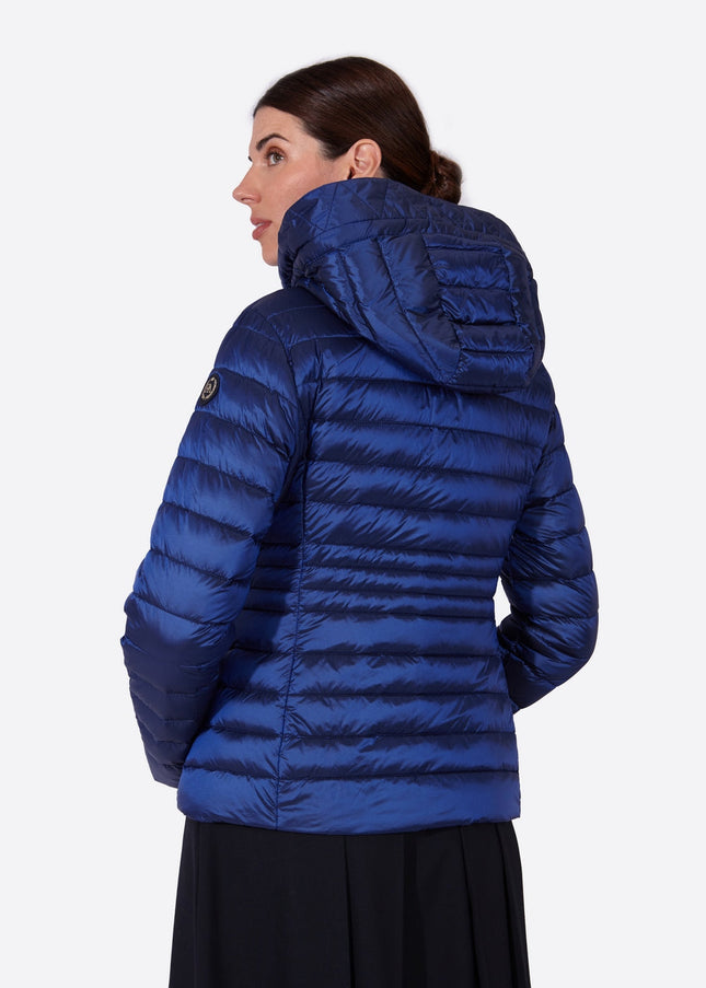 Women's short down jacket HALLEY Klein Blue