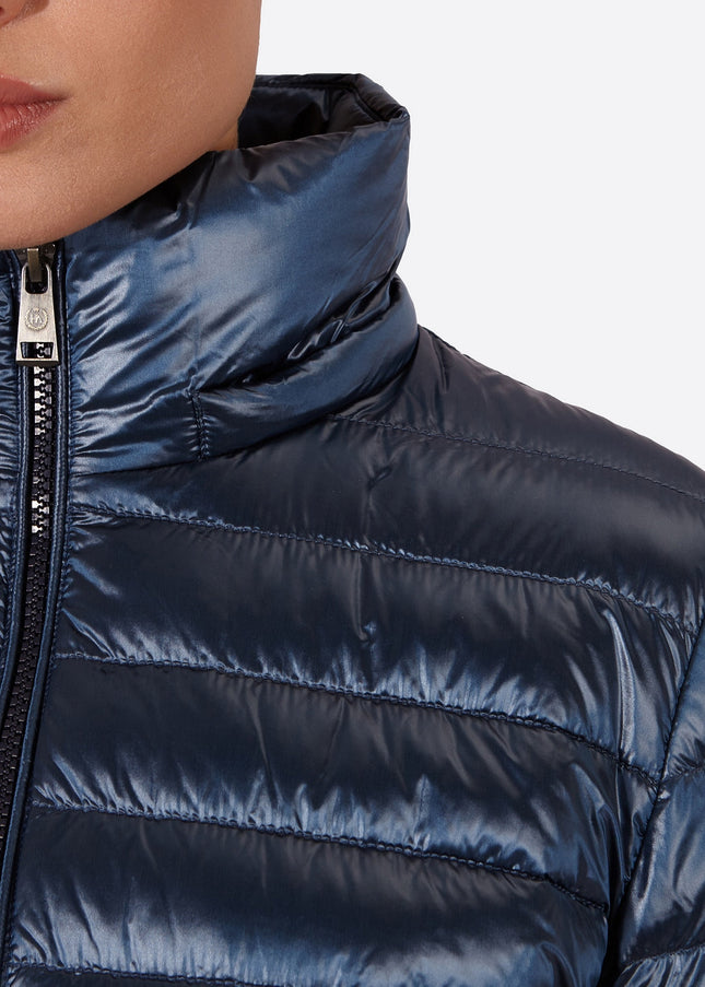 Women's short down jacket HALLEY Klein Blue