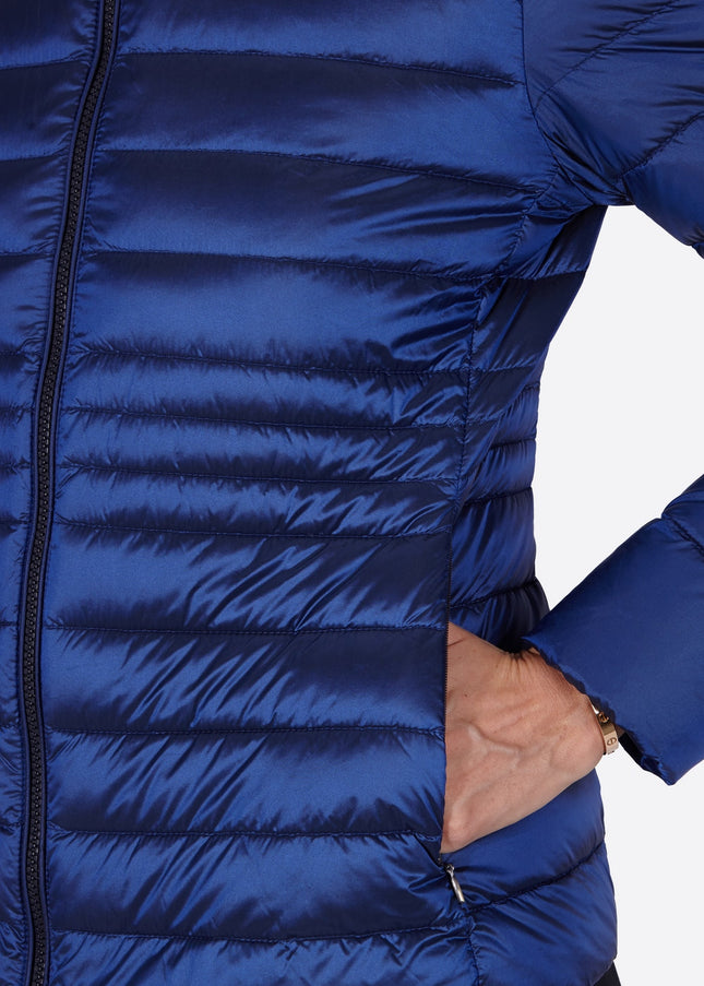 Women's short down jacket HALLEY Klein Blue