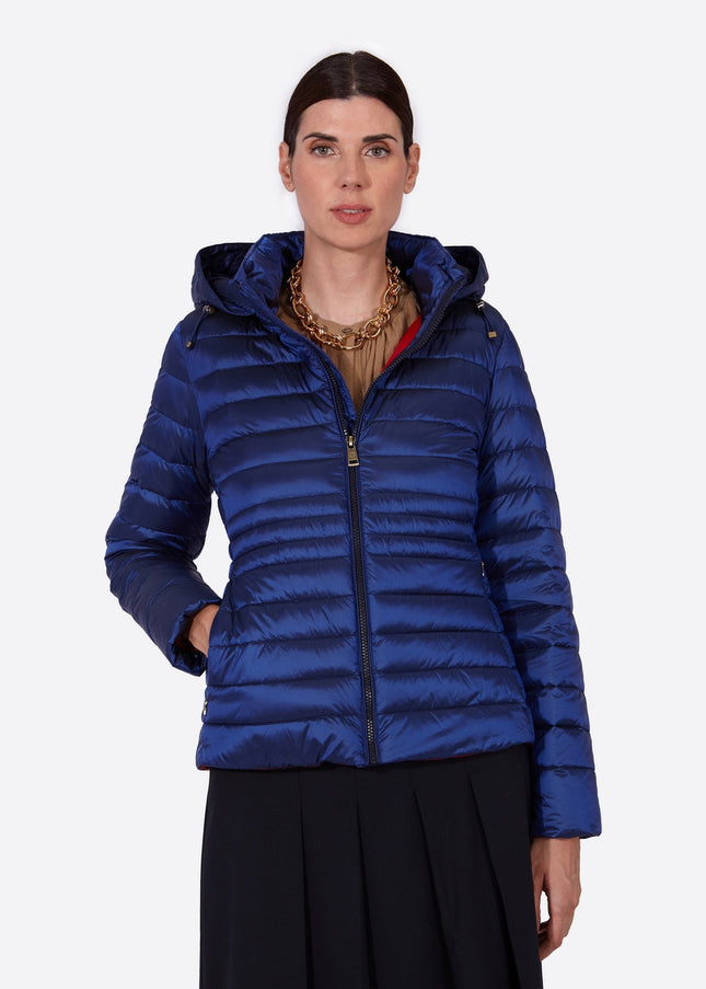 Women's short down jacket HALLEY Klein Blue