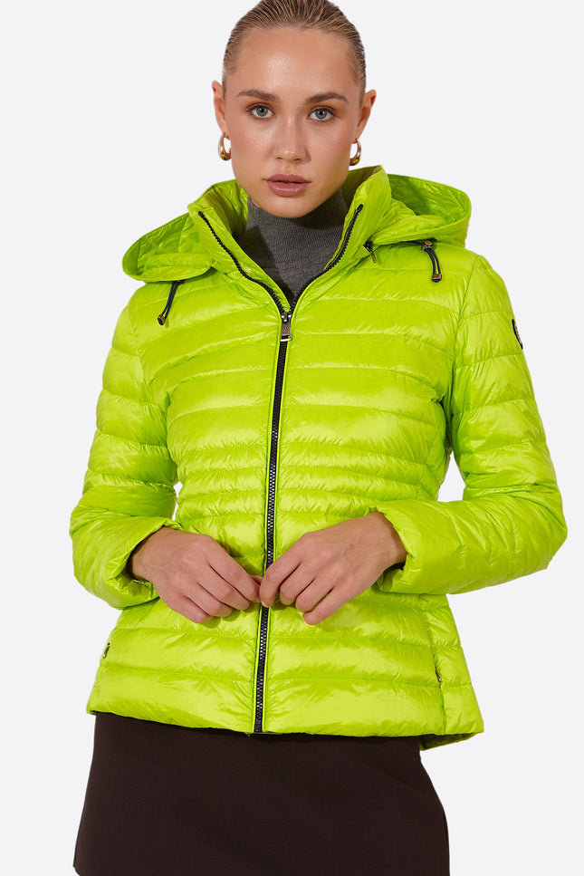 Women's short down jacket HALLEY LIME