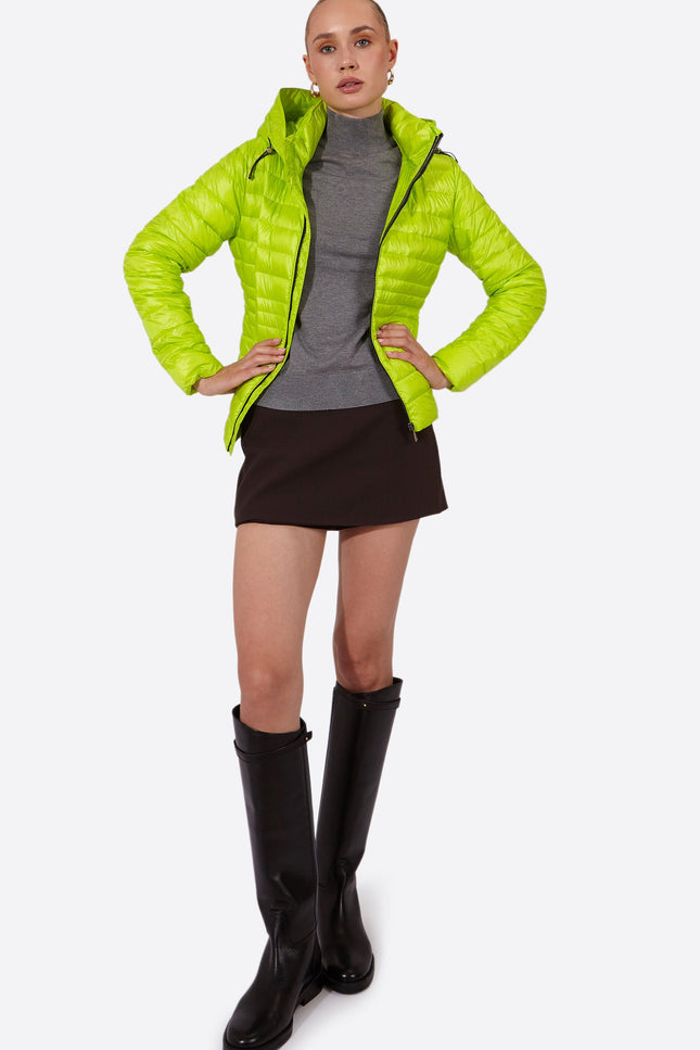 Women's short down jacket HALLEY LIME