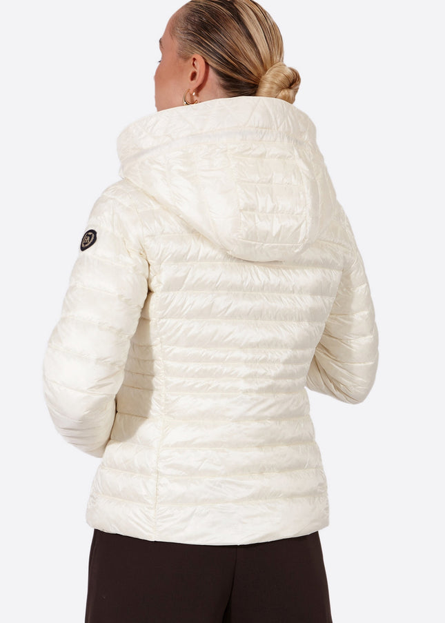 Women's short down jacket HALLEY Nacre