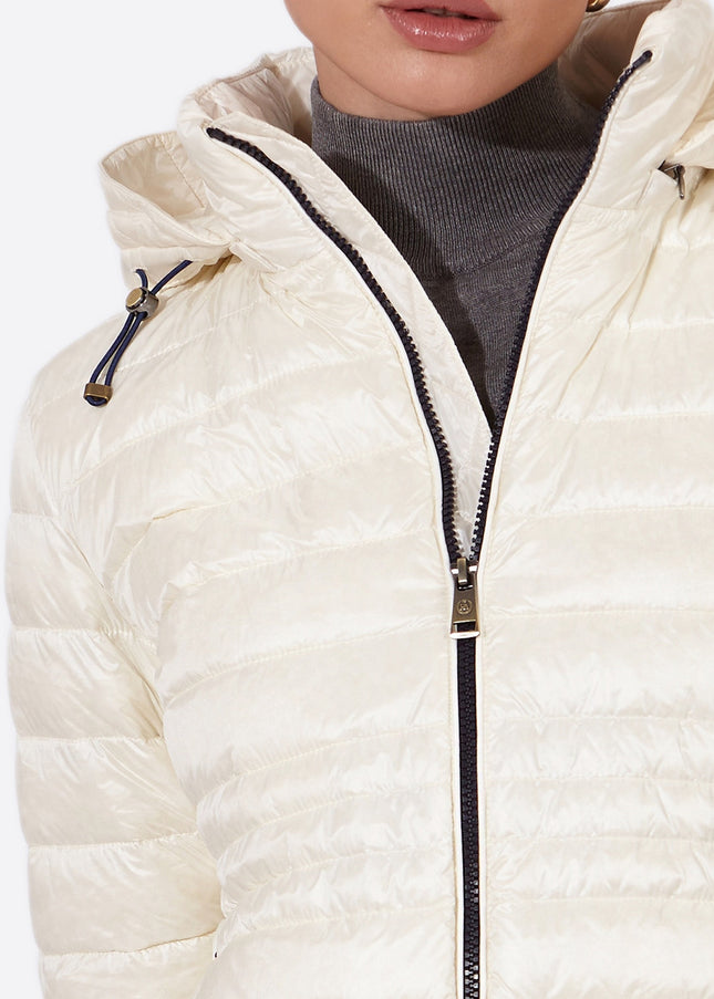 Women's short down jacket HALLEY Nacre