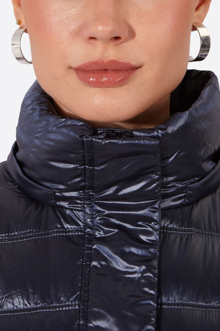 Women's short down jacket HALLEY Navy