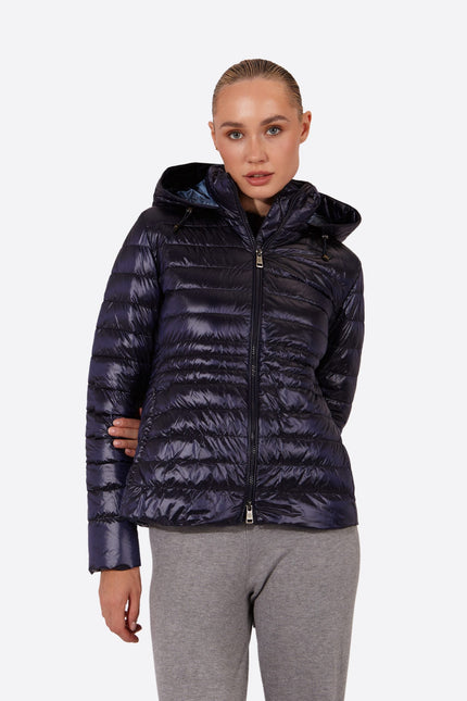 Women's short down jacket HALLEY Navy