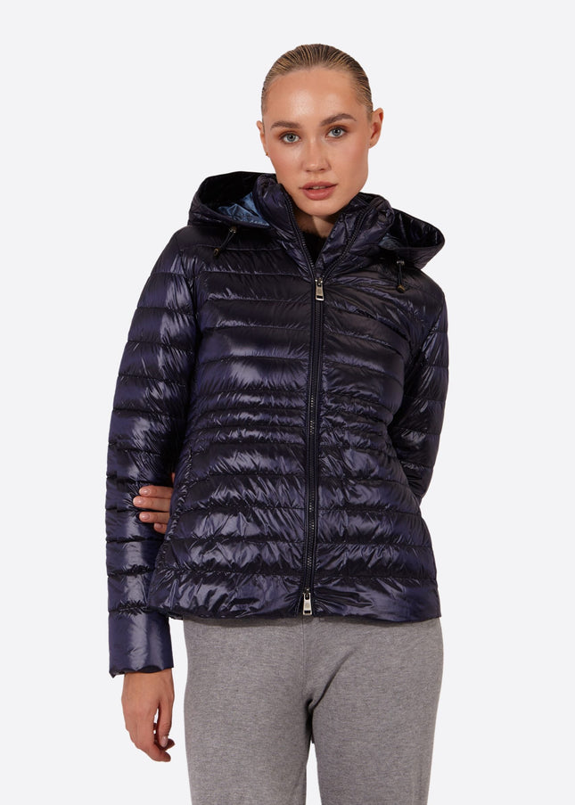 Women's short down jacket HALLEY Navy